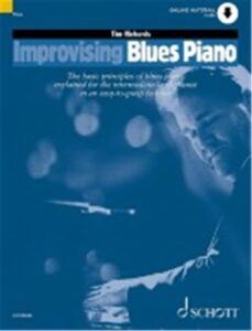 Book cover on blues piano improvisation